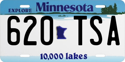 MN license plate 620TSA