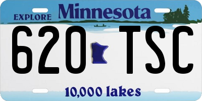 MN license plate 620TSC