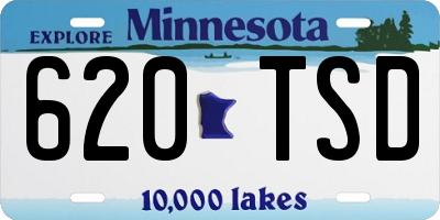 MN license plate 620TSD