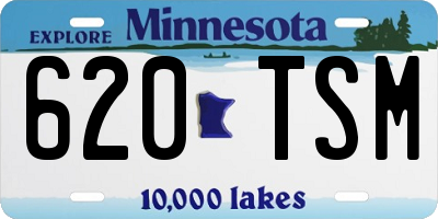 MN license plate 620TSM