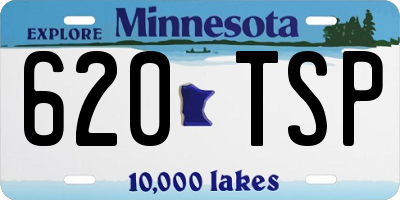 MN license plate 620TSP