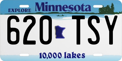 MN license plate 620TSY