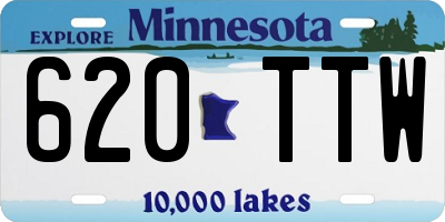 MN license plate 620TTW