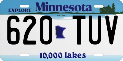 MN license plate 620TUV