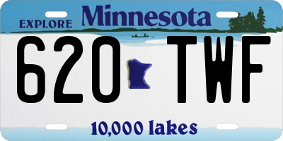 MN license plate 620TWF