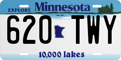 MN license plate 620TWY