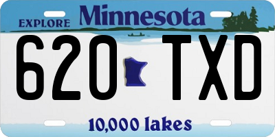 MN license plate 620TXD