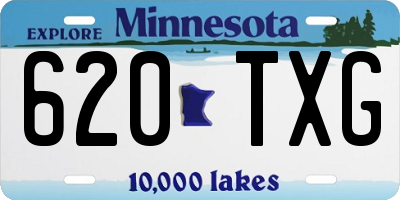 MN license plate 620TXG