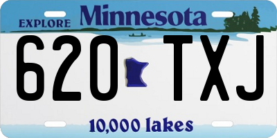 MN license plate 620TXJ
