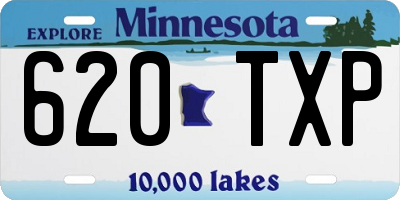 MN license plate 620TXP