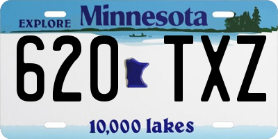 MN license plate 620TXZ