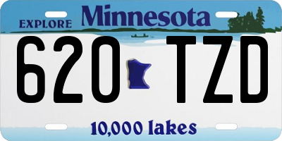 MN license plate 620TZD