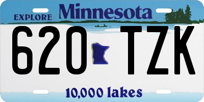 MN license plate 620TZK