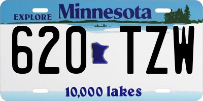 MN license plate 620TZW