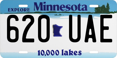 MN license plate 620UAE