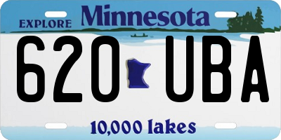 MN license plate 620UBA