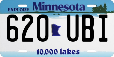 MN license plate 620UBI