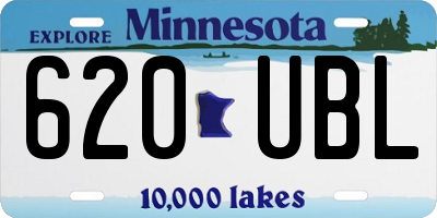 MN license plate 620UBL