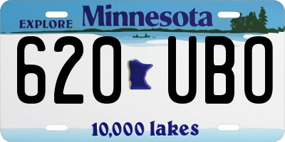 MN license plate 620UBO