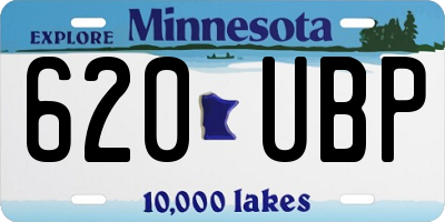 MN license plate 620UBP