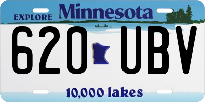 MN license plate 620UBV