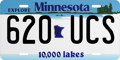 MN license plate 620UCS