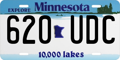 MN license plate 620UDC