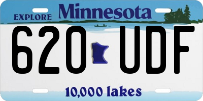 MN license plate 620UDF