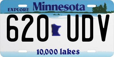 MN license plate 620UDV