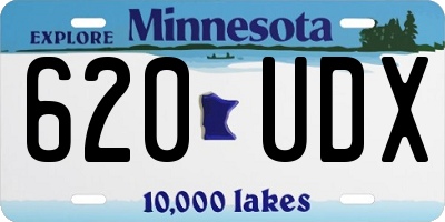 MN license plate 620UDX