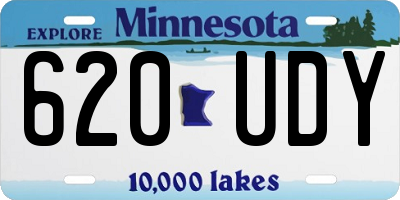 MN license plate 620UDY