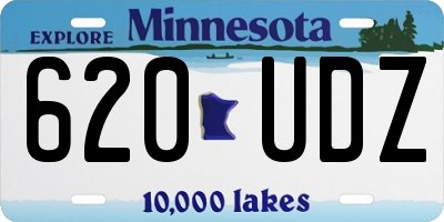 MN license plate 620UDZ