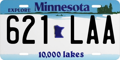 MN license plate 621LAA