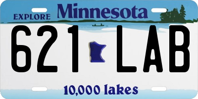 MN license plate 621LAB