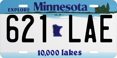 MN license plate 621LAE