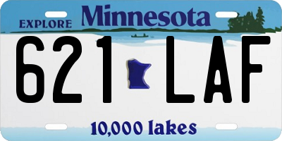 MN license plate 621LAF