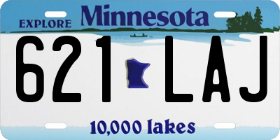 MN license plate 621LAJ