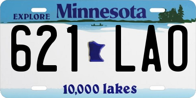 MN license plate 621LAO