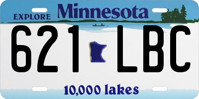 MN license plate 621LBC