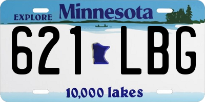 MN license plate 621LBG