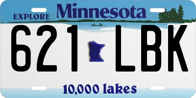 MN license plate 621LBK