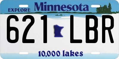 MN license plate 621LBR