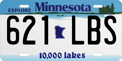 MN license plate 621LBS