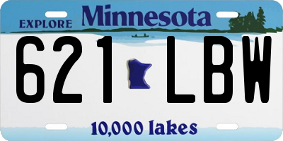 MN license plate 621LBW