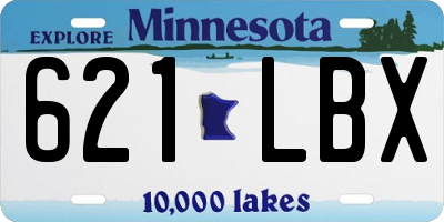 MN license plate 621LBX