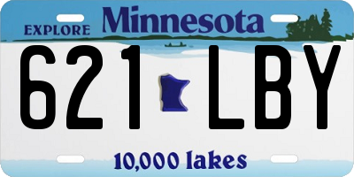 MN license plate 621LBY