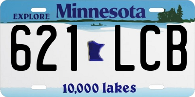 MN license plate 621LCB