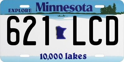 MN license plate 621LCD