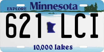 MN license plate 621LCI