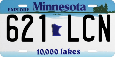 MN license plate 621LCN